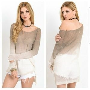 Tan ombre textured shirt